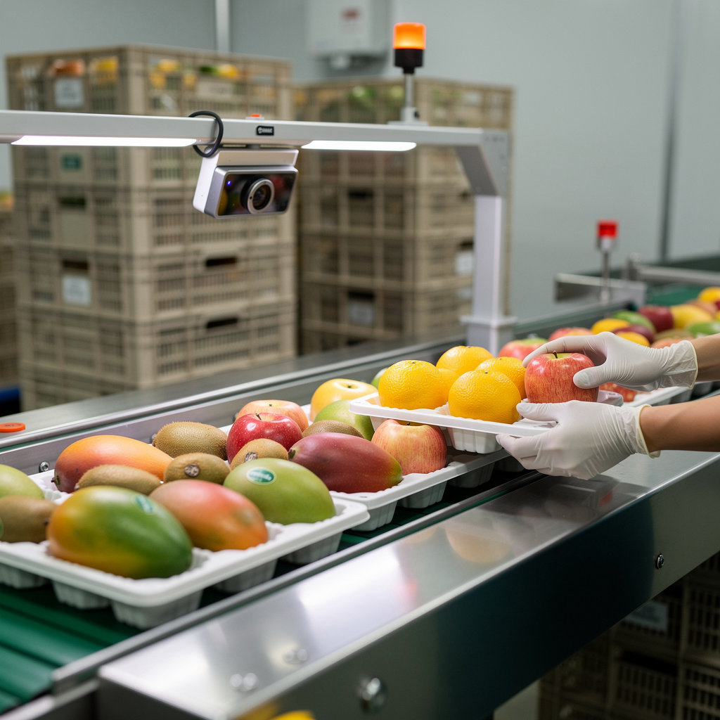 Angie Fruit AI-powered fruit packing and sorting service with precision technology for waste reduction and export-grade accuracy
